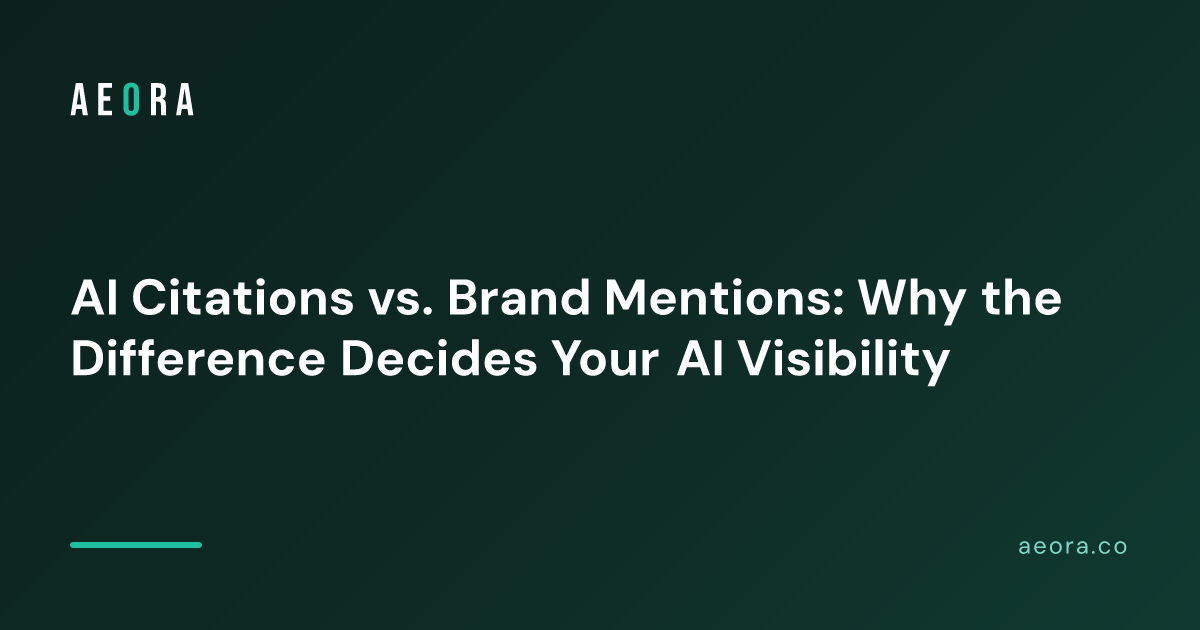 AI Citations vs. Brand Mentions: Why the Difference Decides Your AI Visibility
